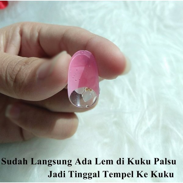 promo     JBS Nails A104 Kuku Palsu Putih 3D Nikah Wedding False Fake Nail Nails Nailart  Pengantin