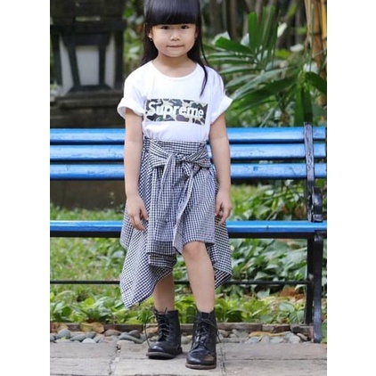 ֍ Rok asimetris skirt kids and junior untuk anak 2-7 tahun nablfashion Hanya ROK ✬