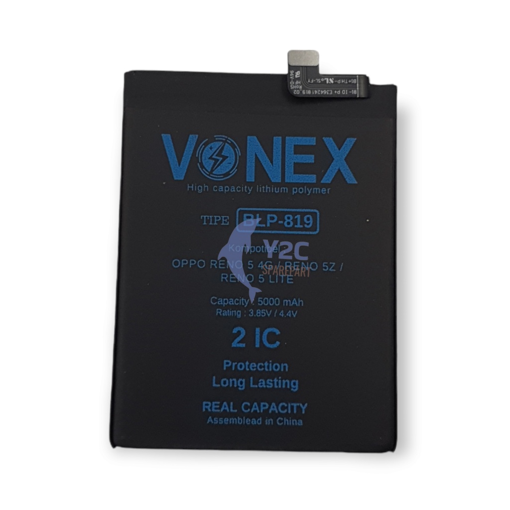 BATERAI OPPO RENO 5 / RENO 5F / BLP819 DOUBLE POWER VONEX / BATRE BATERE BATRAI BATREI