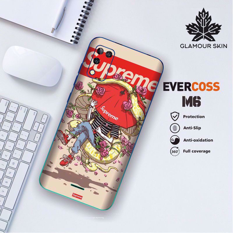 *(Dapat2PCS)* EVERCOSS M6 Garskin Case/Stiker Protector Motif SUPREME