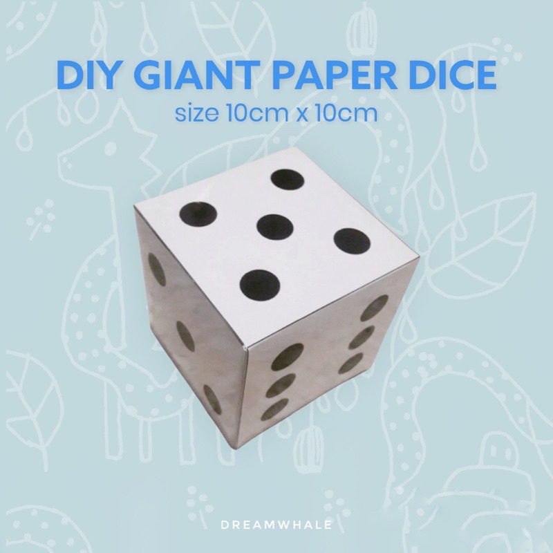 DIY Giant Paper Dice - Dadu Jumbo Cadangan by DreamWhale