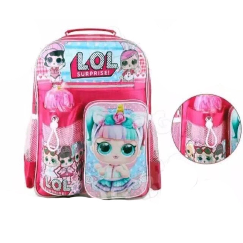 tas ransel anak perempuan bonus botol minum tas karakter anak tas sekolah little pony frozen LOL