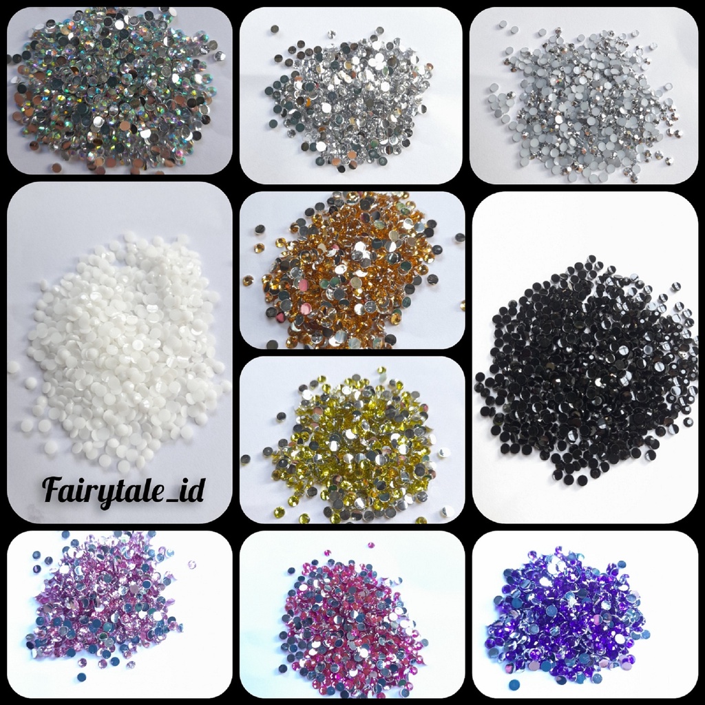 Rhinestone 2mm, 3mm isi +-1000pcs/ Blink Blink Aksesoris