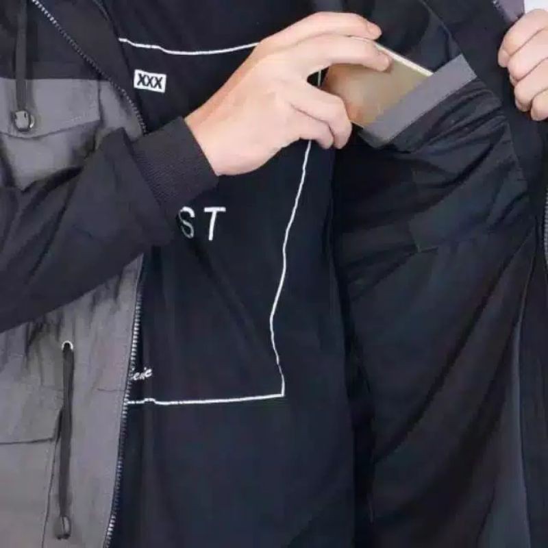 Jaket Parka Kombinasi Pria