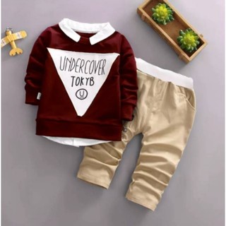 BAJU SETELAN ANAK LAKI LAKI SET FISH KID USIA UMUR 3 5 BAJU SETELAN ANAK LAKI LAKI SET FISH KID USIA UMUR 3 5