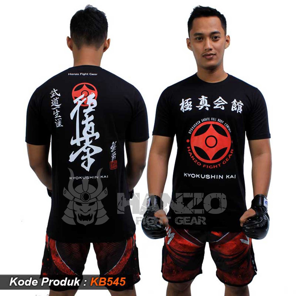 KAOS KARATE , KARARATE T SHIRT , KAOS KARATE KYOKUSHIN HANZO FIGHT GEAR , BAJU KARATE , T SHIRT KARA