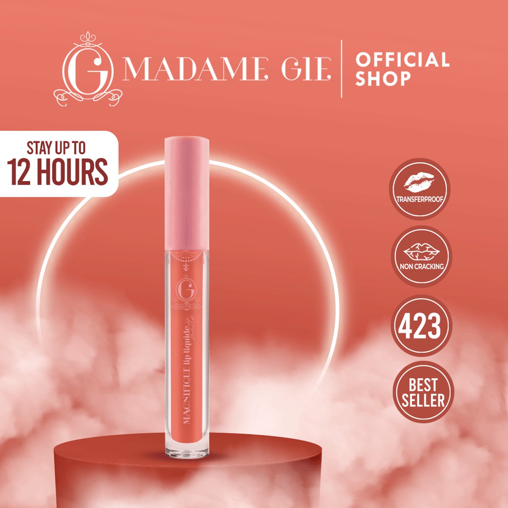 Madame Gie Magnifique Lip Liquide Matte Nude Series - MakeUp Lip Cream Lipstik-423