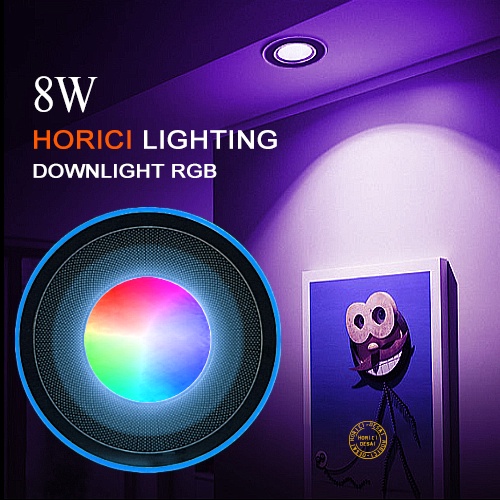 MEREK HORICI ASLI 8W LAMPU CEILING / DOWNLIGHT/ CEILING, LAMPU CEILING RGB, RGB WARNA WARNI