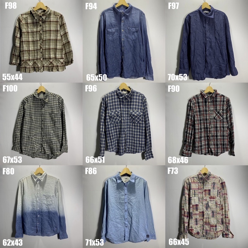 FLANEL Kemeja Flanel Denim Lengan Panjang Part 2