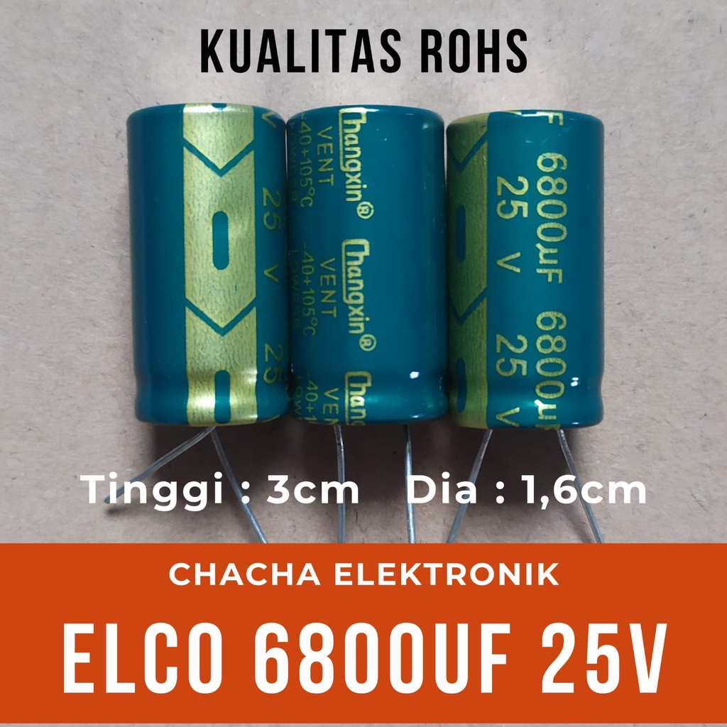 ELCO 6800uf 25v