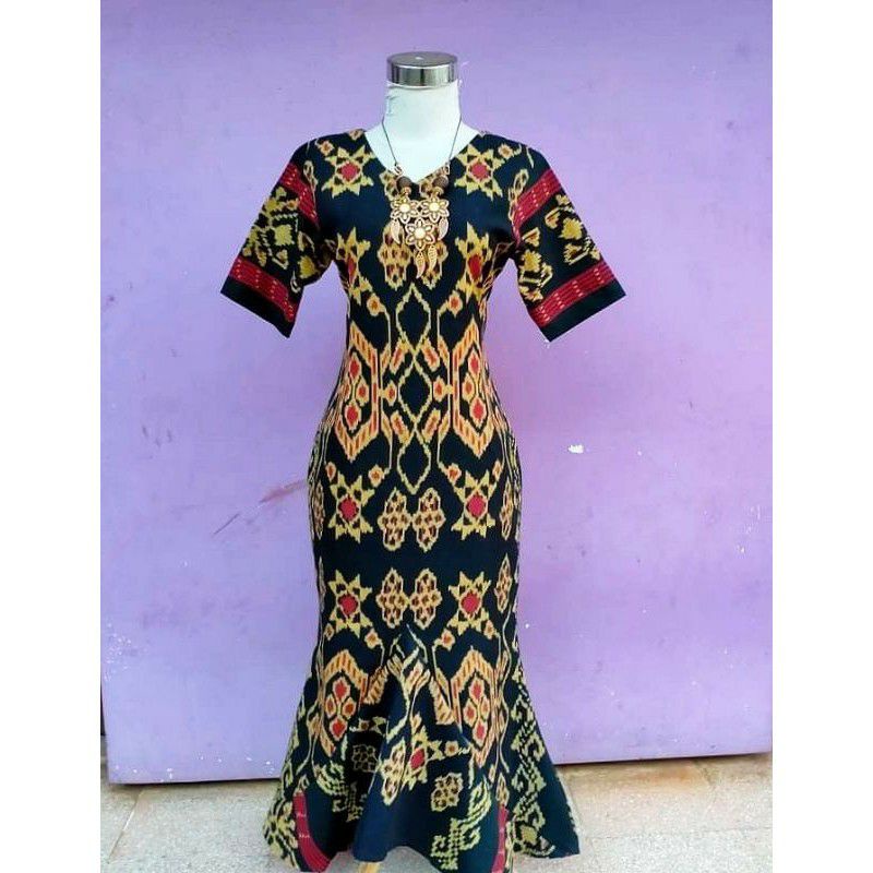 DRESS TENUN JEPARA /DRESS TENUN NTT/ DRESS TENUN ETNIK /LONG DRESS TENUN