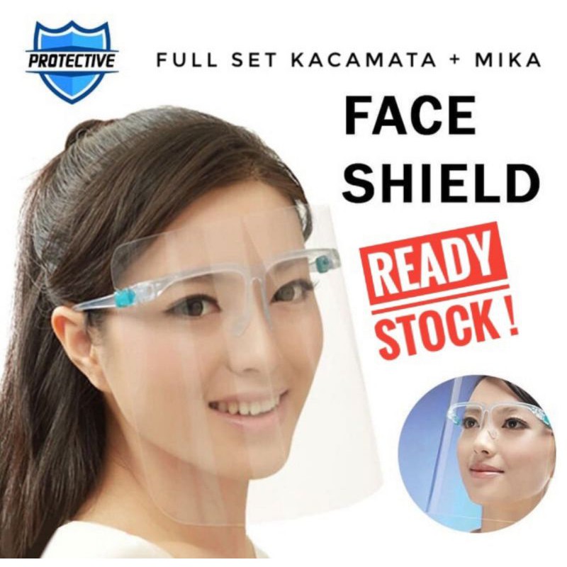 Face Shield Kacamata Nagita Promo Termurah - Faceshield Kacamata Import Frame + Mika Murah