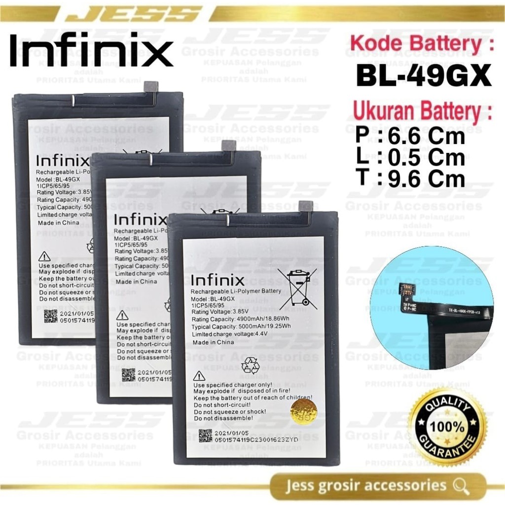 Baterai Battery Original Infinix NOTE 7 X690 X690B Note 7 Lite X656 X656C Kode Batre BL49GX BL-49GX