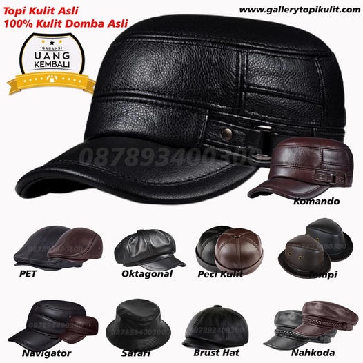 Topi Kulit Domba Asli Super Premium