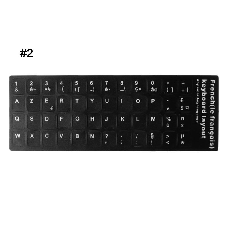 Cre Stiker Keyboard Bahasa Rusia / Spanyol / Jepang / Jerman / Arab / Korea / Italia Untuk Komputer Pc / Laptop