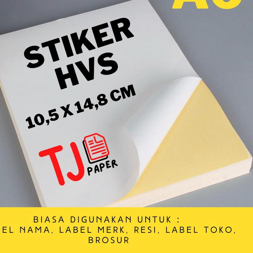 

Baru Sticker HVS isi 500 lembar A6 (Sticker Doff / Stiker Resi / Print Resi / Sticker Matte), qlt...