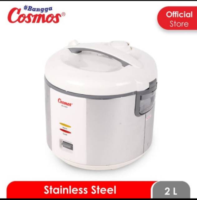 COSMOS Magic Com 2 Liter / Rice Cooker Stainless Steel 3in1 CRJ 9303 - Garansi Resmi 1 Tahun