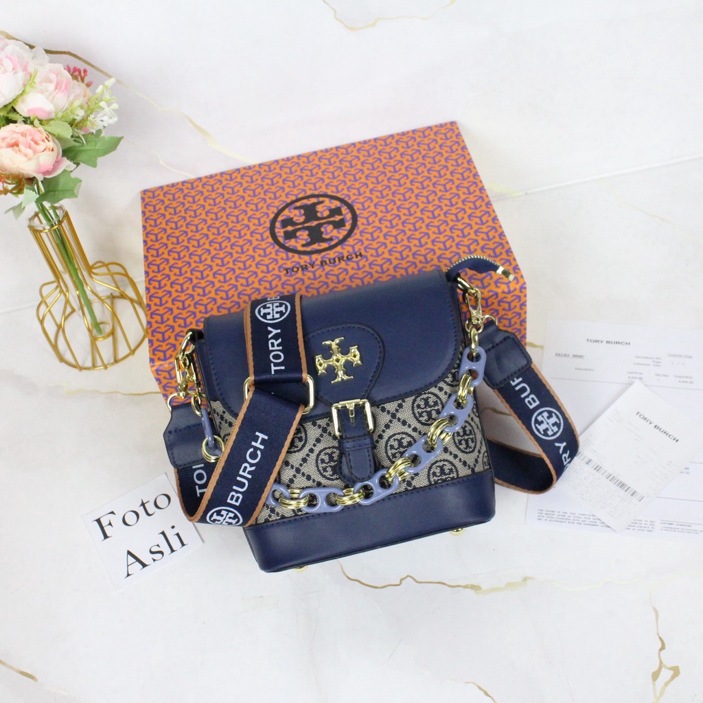 T*ry Burch Monogram Jaquard 2113(FreeDust Bag+ Bubble Wrap)