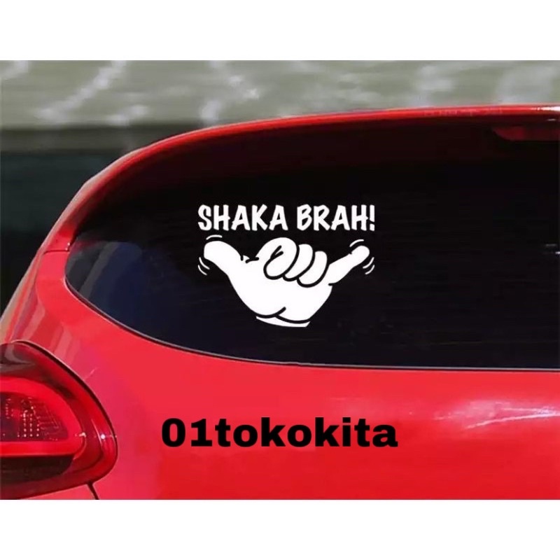 stiker cuting mobil jdm shaka brah stiker  kaca mobil sticker cutting  custom motor decal  stiker un