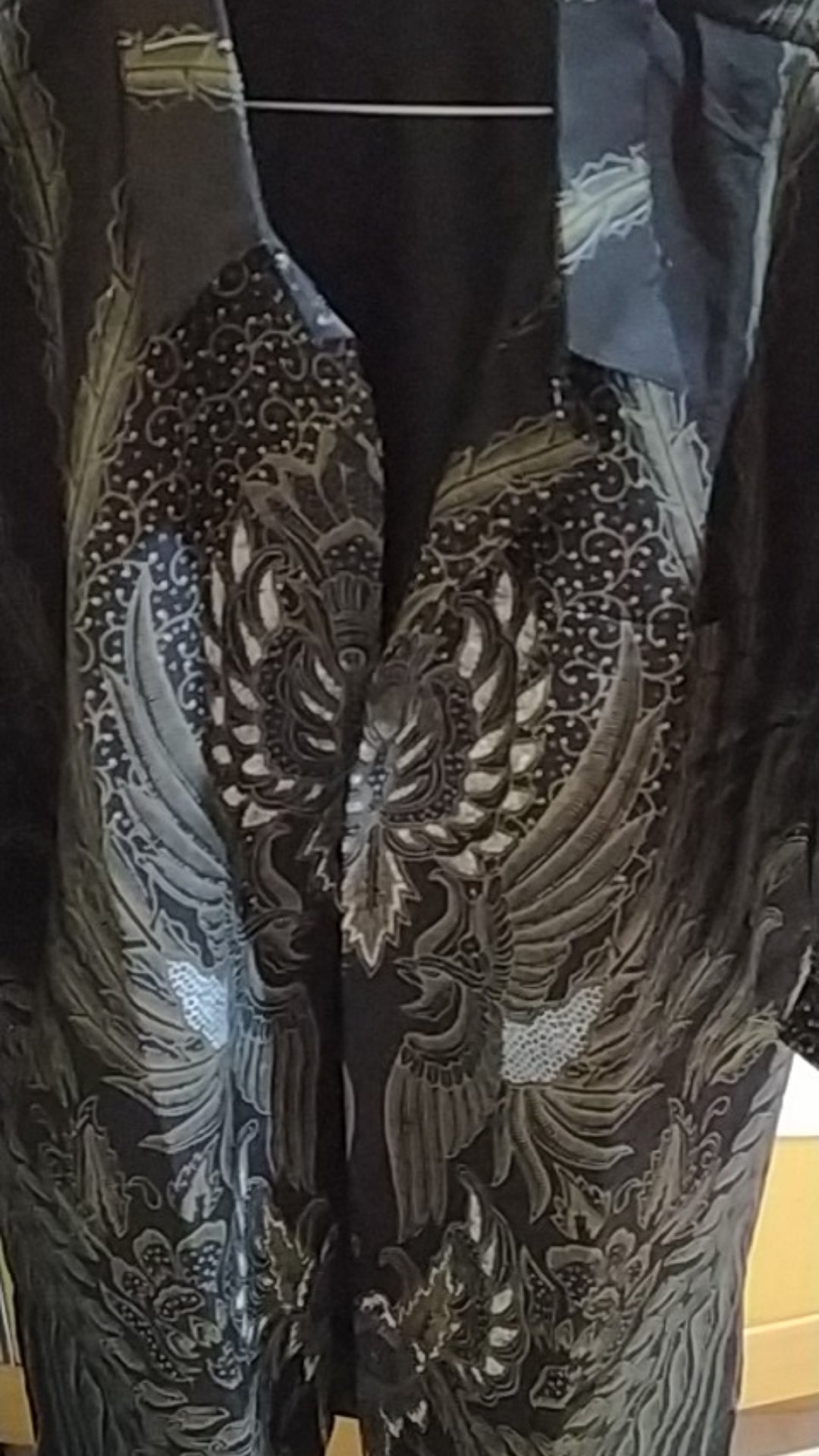 Manuk Peksi Lawasan Kemeja Batik Pria Full Furing Katun Primisima Batik Solo Batik Abu Grey