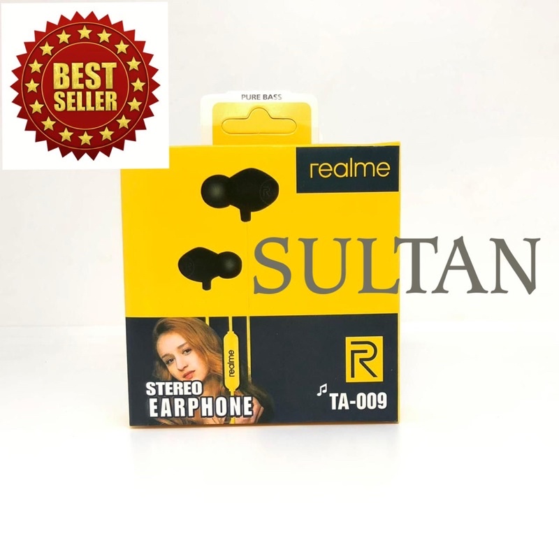 Ready Handsfree Realme Buds TA019 Stereo Earphone Plus Mic