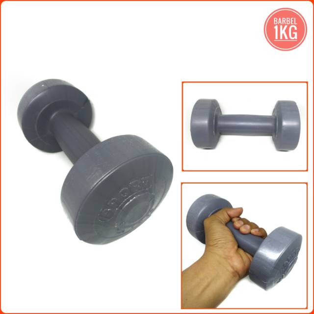 Barbel 1kg plastik pvc dumbell barbel1kg