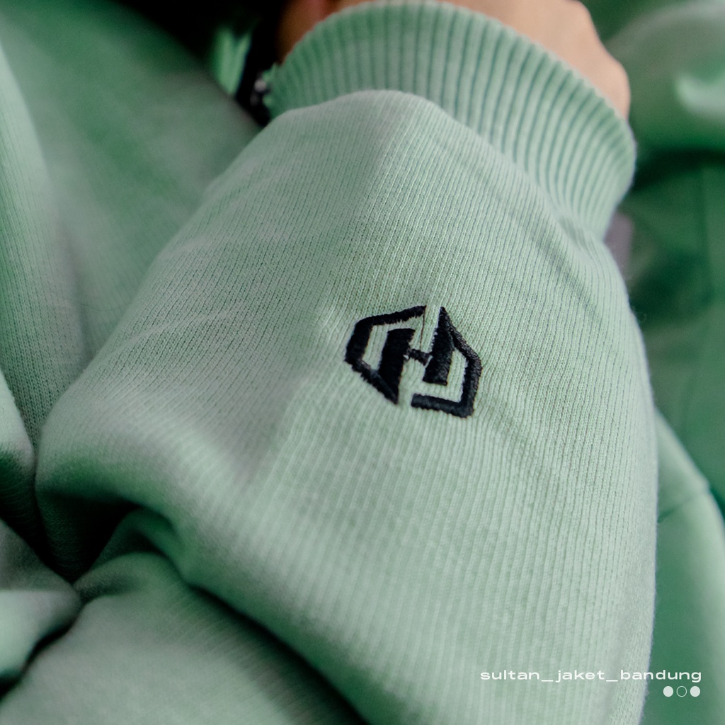 Holyrider Turtleneck Zipper  Emerald &amp; Mint II Sweater kerah tinggi trendy