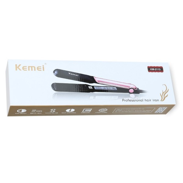 Kemei KM-2113 Catok rambut Lurus temperatur suhu ionic