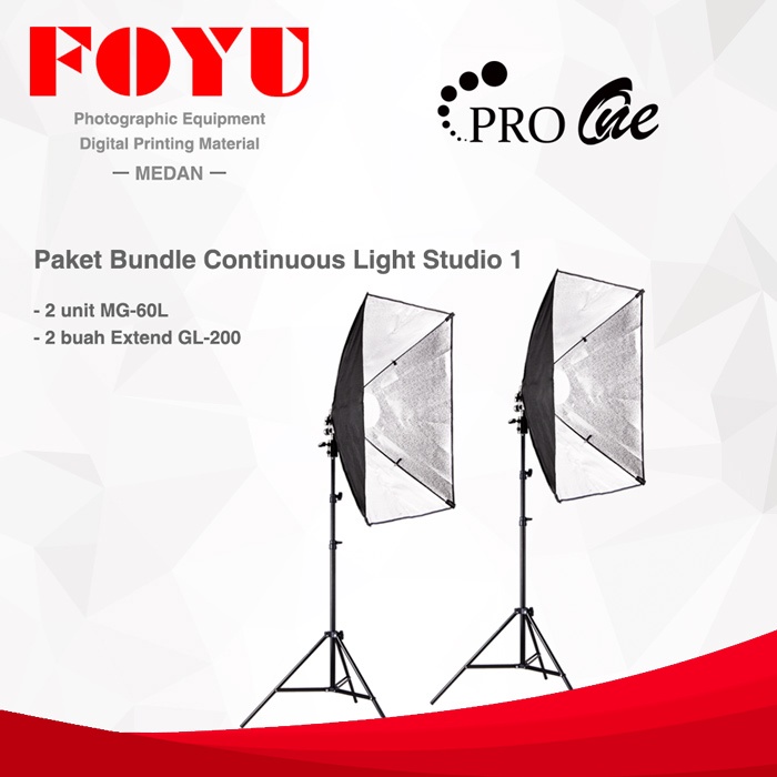 Paket Foto Studio Lighting Continue 1 Zoom, Youtube, Webinar, Podcast