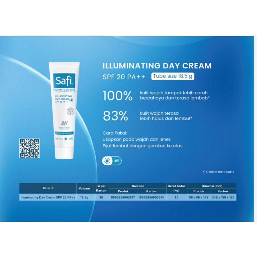 Safi Ultimate Bright Illuminating Day Cream SPF 20 PA++ 18,5gr