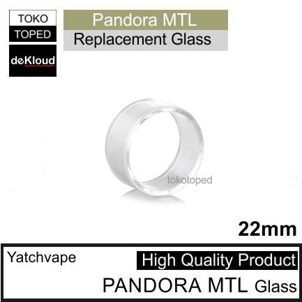 koleksi tabung bahan kaca PANDORA MTLx | 22mm warna glass bening