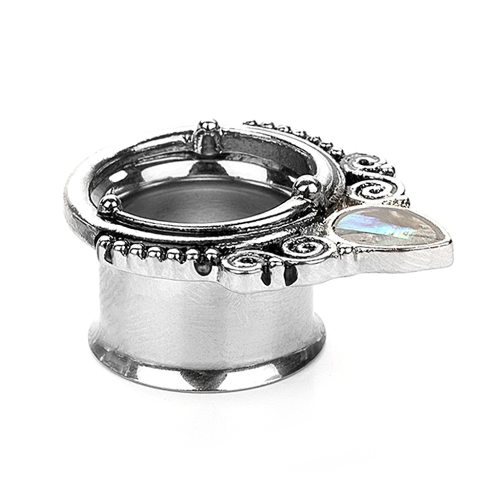 Hu Hu Hu Hu Hu Alat Bantu Pasang Kacamata♡ 1pc Anting Tindik Tunnel Kulit Kerang Abalone Bentuk Tetesan Air Untuk Wanita