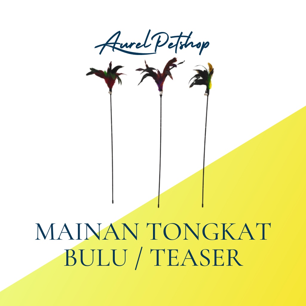 TONGKAT/TANGKAI/PANCINGAN MAINAN BULU UNTUK KUCING