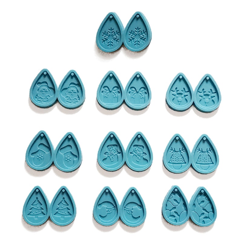 10 Pcs Cetakan Liontin Kalung Anting Bahan Silikon Untuk Kerajinan