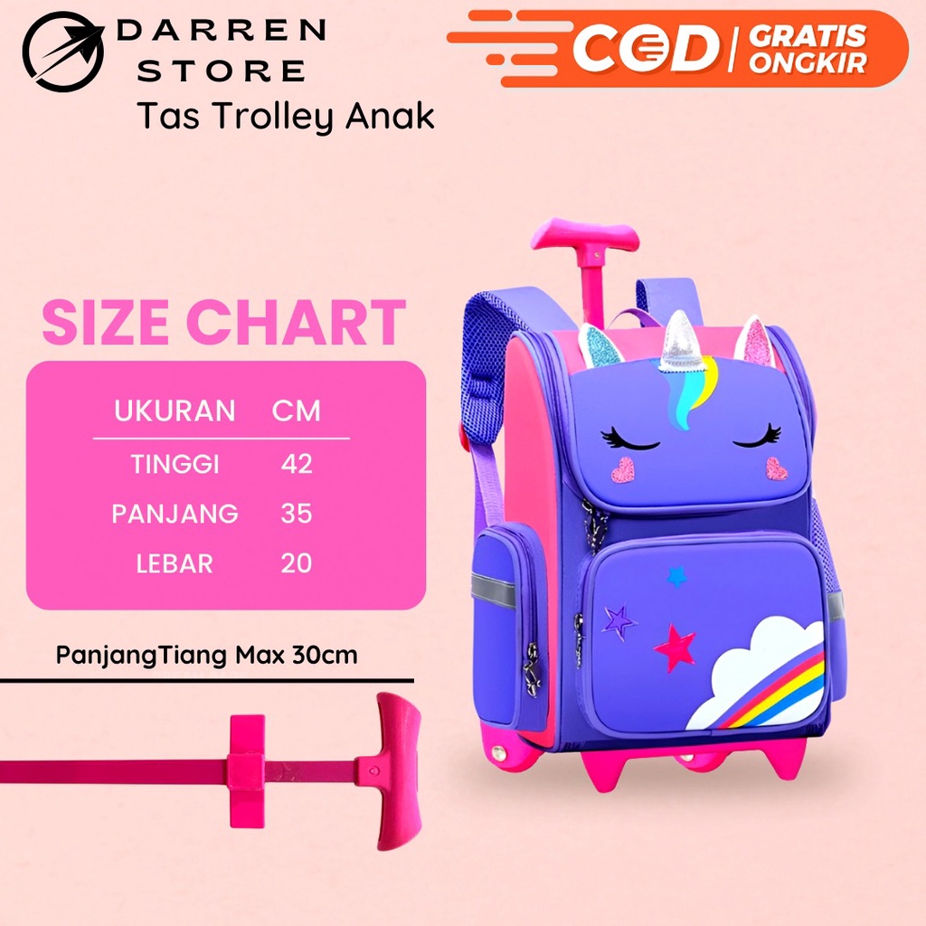 darren store tas troli sekolah anak perempuan import tas sekolah anak perempuan sd