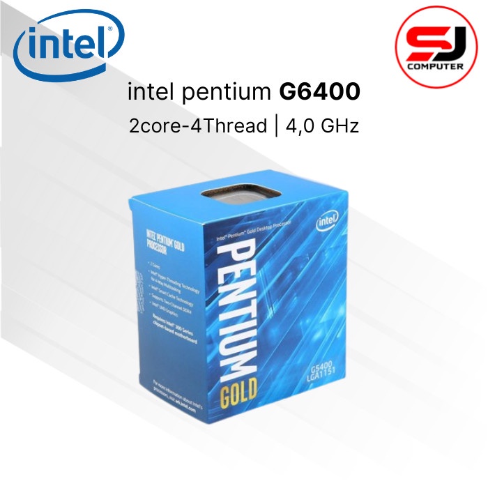 PROCESSOR iNTEL PENTIUM GOLD G6400 BOX 4.0GHz PROSESOR LGA 1200