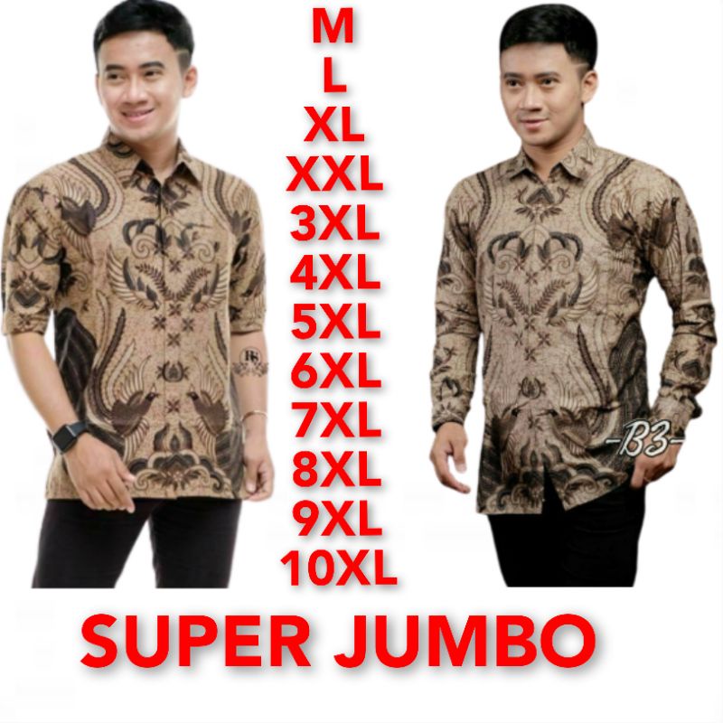 Batik pria Over size jumbo kemeja batik jumbo M L XL XXL 5L 7L 10L