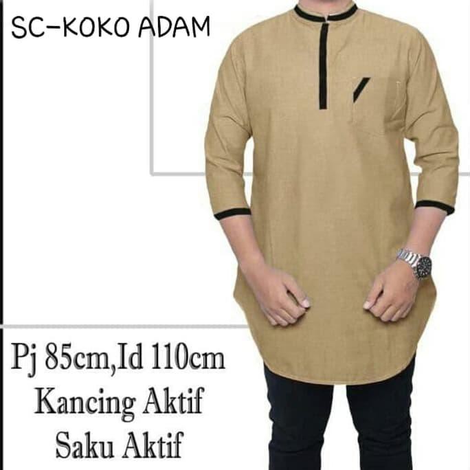 KOKO ADAM COKLAT MUDA SC Koko pria katun coklat susu