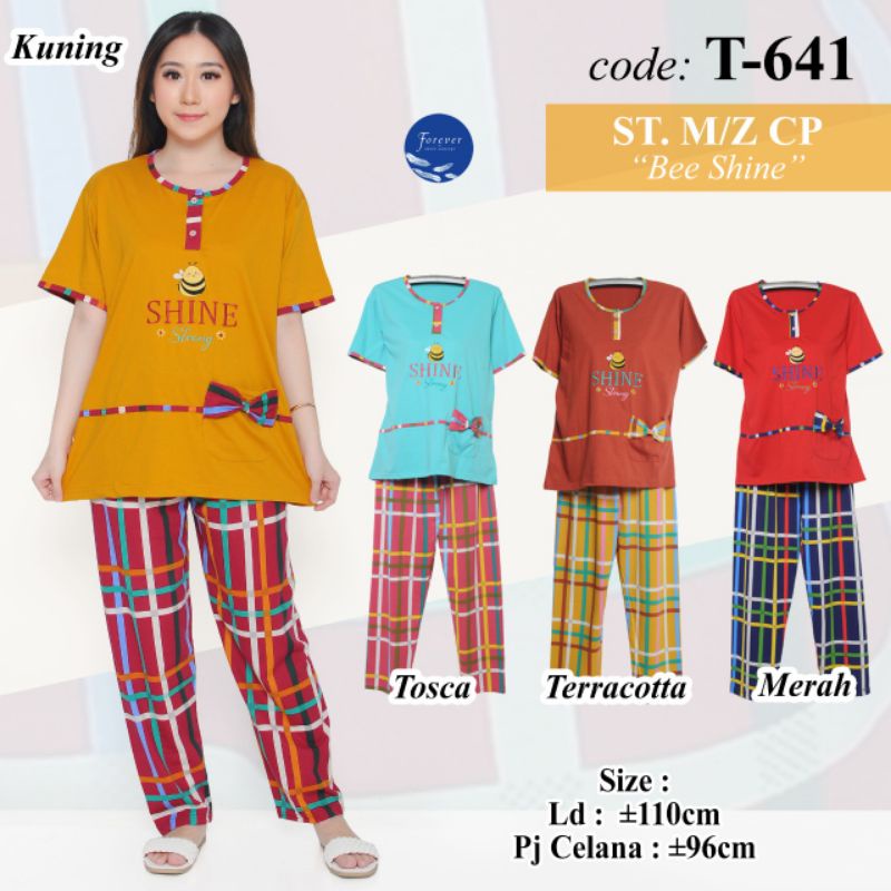 Piyama Wanita Celana Panjang Bahan Kaos Adem dan Nyaman dipakai, Piama Wanita Setelan Celana Panjang