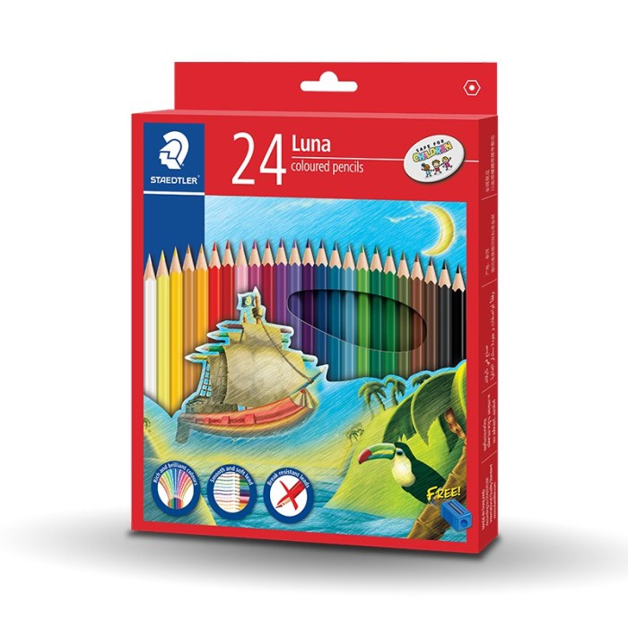 

Star Staedtler Coloured Pencil Luna Permanents 24 A136 C24Th Berkualitas