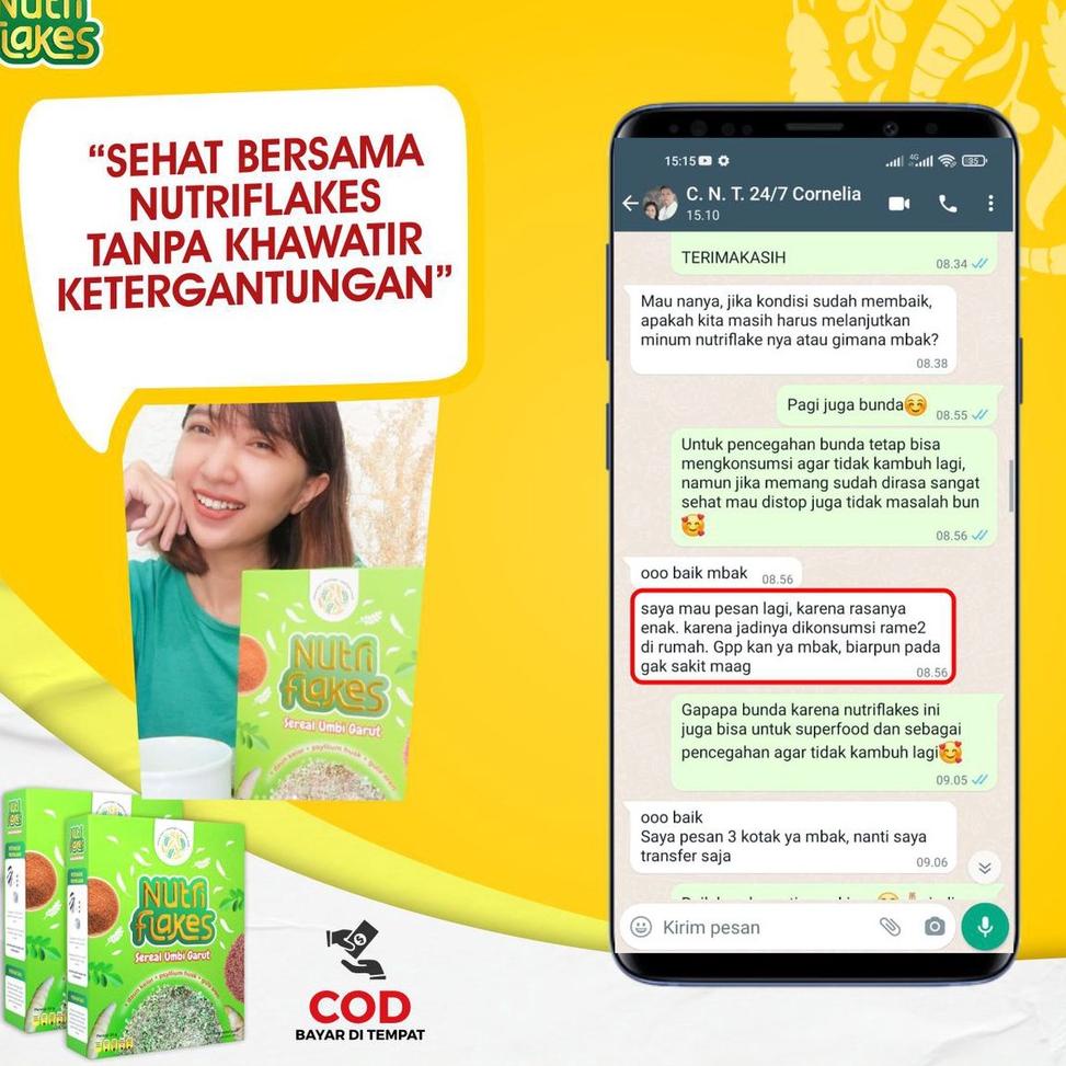 

Diskon ||68h>< NUTRIFLAKES SEREAL UMBI GARUT MINUMAN SERBUK UMBI GARUT - SEREAL SEHAT ATASI ASAM LAMBUNG, MAAG, GEERD - BPOM ORIGINAL 100% - ALAMI - SOLUSI DIET SEHAT PENGGANTI NASI (1 BOX)