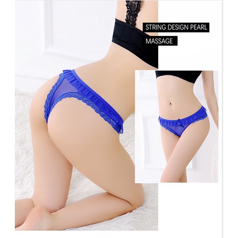 (Ready stock) Celana Dalam Brief Fashion Sexy Thong Low Waist Transparan G String 3C157