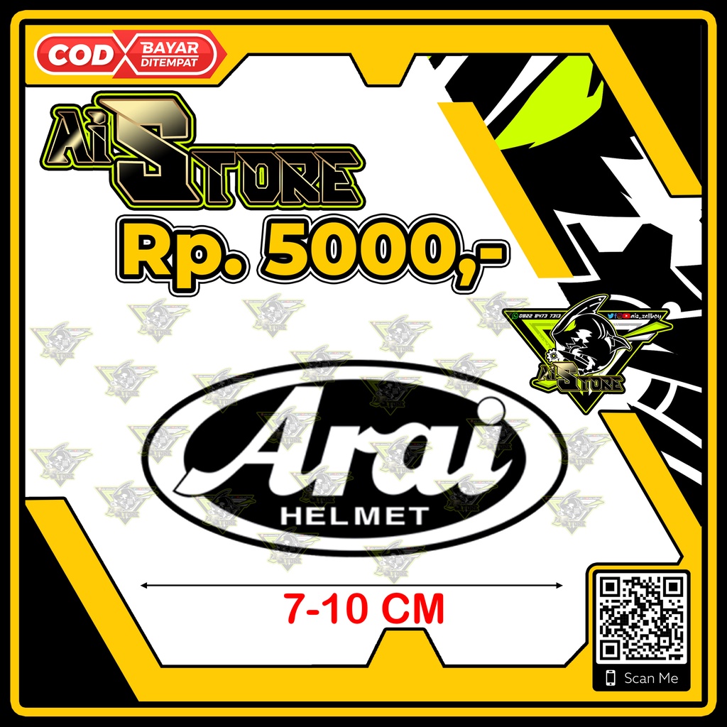 Stiker Arai Helmet