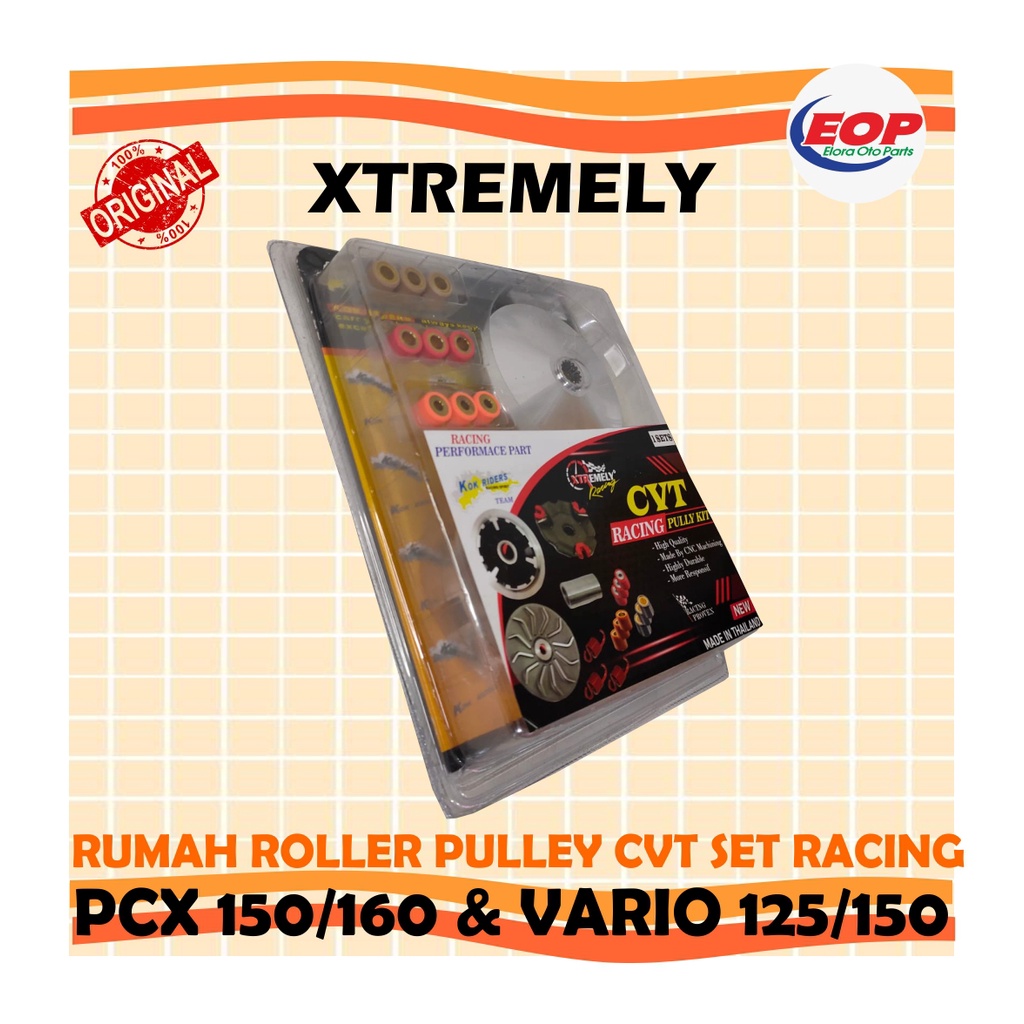 PULLEY SET ROLLER PER SENTRI PCX VARIO 125 150 XTR XTREMELY RACING 100% ORI