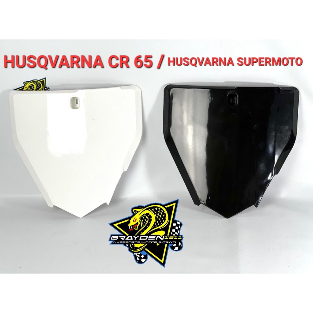 Papan nomor Husqvarna CR 65 Supermoto/spakbor depan supermoto crf klx wr155 dtracker / papan nomor husqvarna cr65