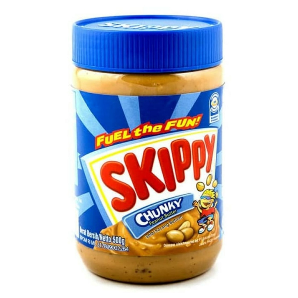 SKIPPY Peanut Butter Chunky Kasar or Creamy Halus 500gr Botol