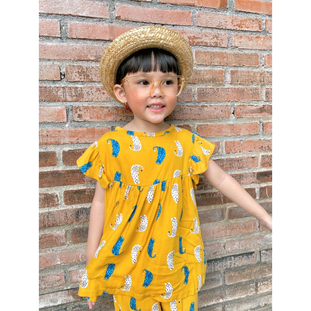 PROMO 7.7 Baju Anak Setelan Sakura Original Rayon Super Premium SMILEE Pakaian Anak Perempuan Termurah Terlaris Best Seller