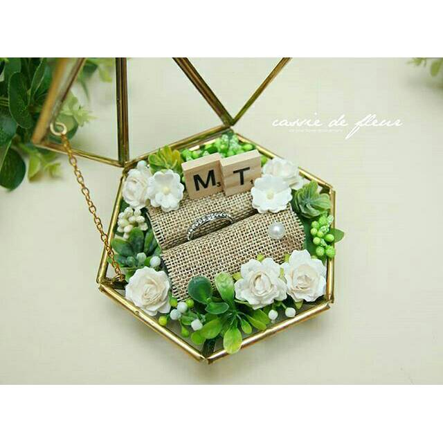 Kotak cincin  terrarium Ring bearer Terrarium Kotak 