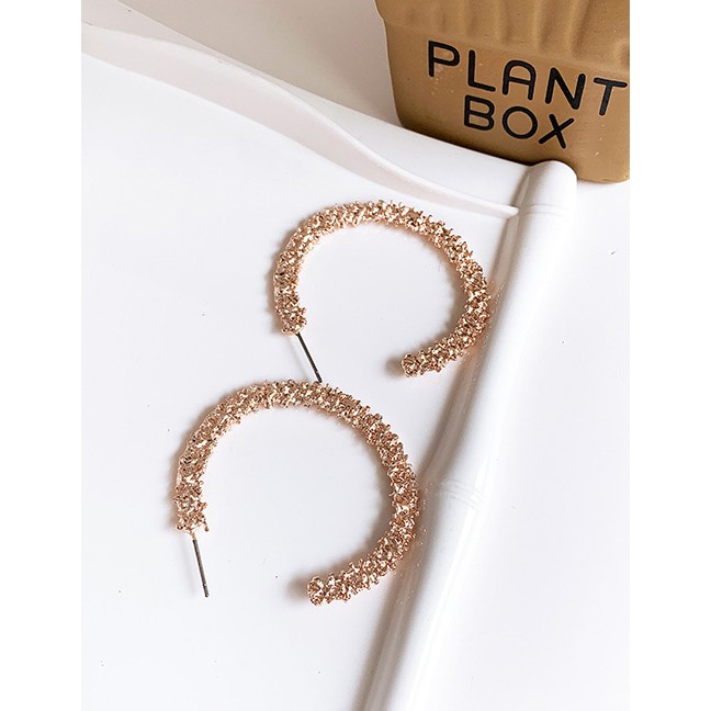 LRC Anting Tusuk Fashion Alloy Round Earrings F72360