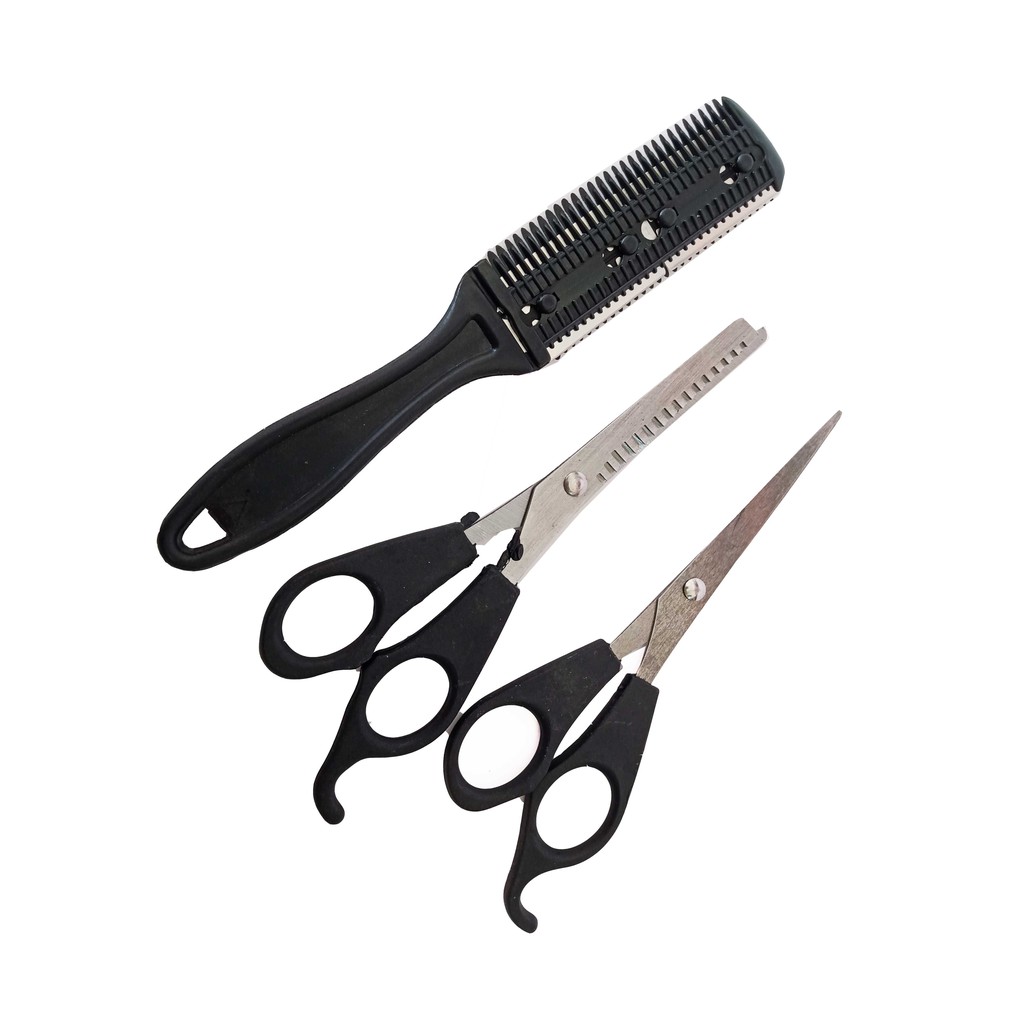 Set Peralatan Pencukur Rambut Gunting dan Sisir